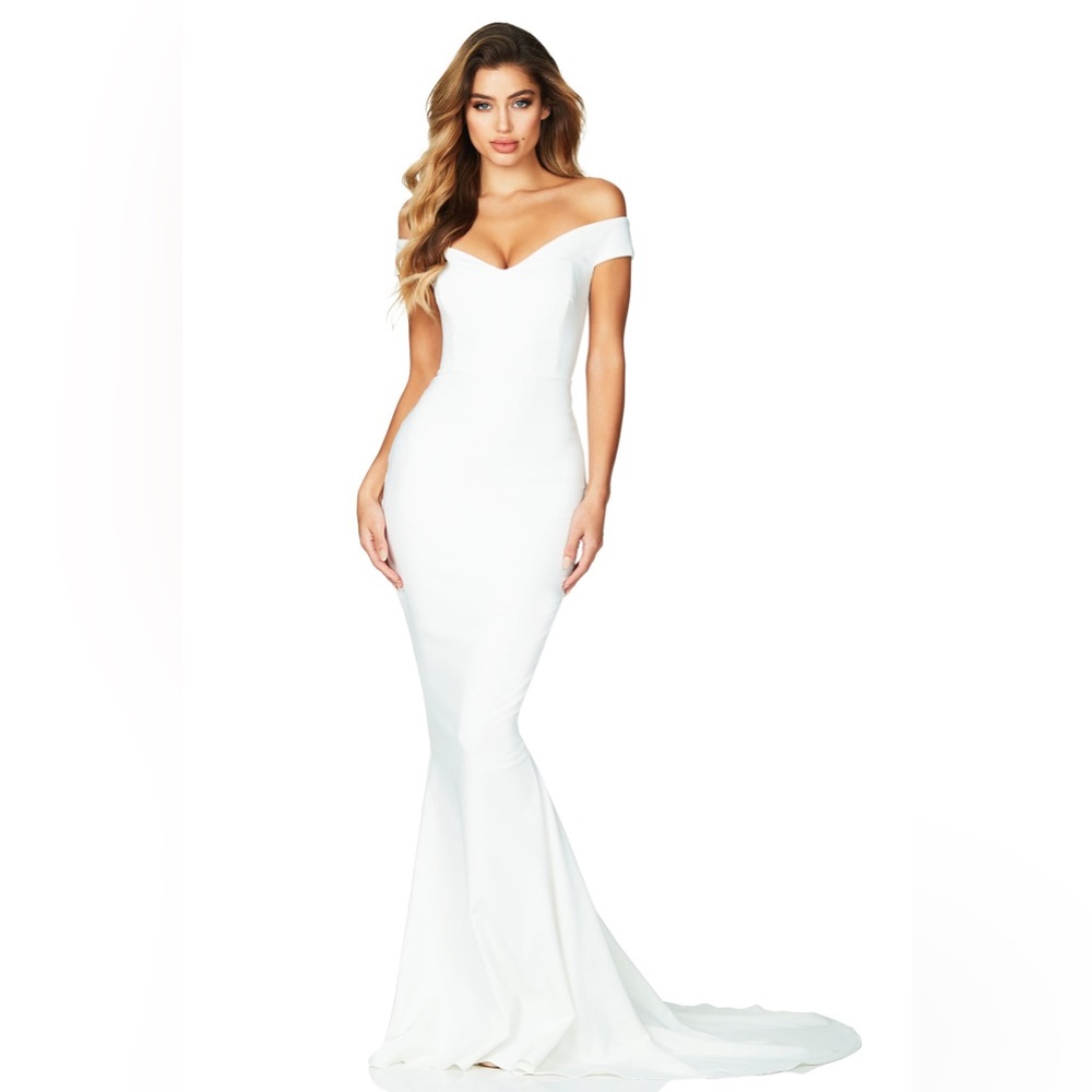 Nookie “Allure” White Maxi Dress Cap Sleeve Size XS